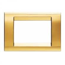 PLACCA 3 POSISZIONI ORO ANTICO PLAYBUS - GEWISS GW32063 product photo