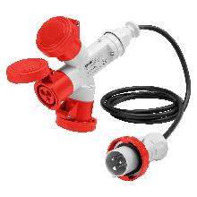 MOLTIPL.ST.3U 3P+T 16A 400V CAVO - GEWISS GW64055 - GEWISS GW64055 - GEWISS GW64055 product photo