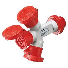 MOLTIPL.ST.3U 3P+T 32A 400V 6H - GEWISS GW64068 product photo