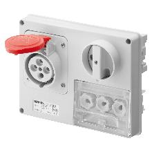 PRESA BL.OR.S.F.3P+N+T 16A 400V 6H CBF - GEWISS GW66131 product photo