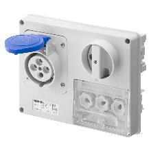 PRESA BL.OR.S.F.2P+T 32A 230V 6H CBF - GEWISS GW66137 - GEWISS GW66137 product photo