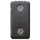 PULSANTE 1P DOPPIO NA 10A SY/BK - GEWISS GW21520 - GEWISS GW21520 - GEWISS GW21520 product photo Photo 01 2XS