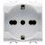 PRESA SCHUKO CHORUS 2 MODULI 2P+T 10/16A STANDARD ITALIANO/TEDESCO BIANCO - GEWISS GW10204 product photo Photo 02 2XS