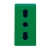 PRESA 2P+T 16A BIVALENTE STANDARD ITALIANO VERDE - GEWISS GW20281 product photo Photo 01 2XS