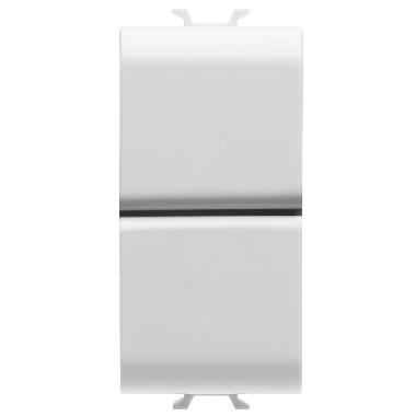 PULSANTE UNIPOLARE 250V ac - NA+1P NA 16A - DOPPIO - 1 MODULO - BIANCO - CHORUS - GEWISS GW10141 product photo Photo 01 3XL