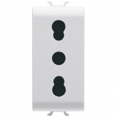 PRESA 1M 2P+T 16A BIV.P17-11 ST.ITA.BIA. - GEWISS GW10203 product photo Photo 02 3XL