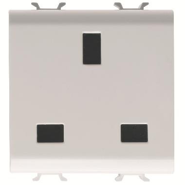 PRESA 2M 2P+T 13A ST.INGLESE BIANCO - GEWISS GW10296 - GEWISS GW10296 - GEWISS GW10296 product photo Photo 01 3XL