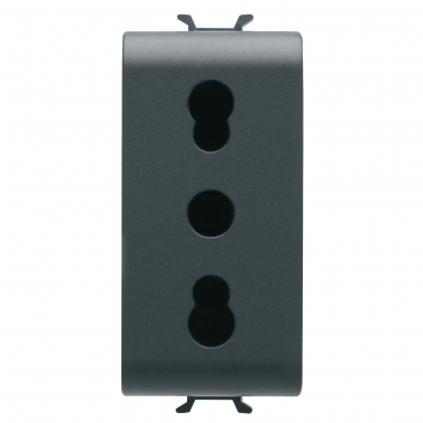 PRESA 1M 2P+T 16A BIV.P17-11 ST.ITA.NERO - GEWISS GW12203 product photo Photo 02 3XL