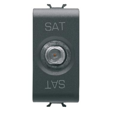 PRESA TV/SAT 1M PASS.5DB C.F-FEMM.NERO - GEWISS GW12372 - GEWISS GW12372 - GEWISS GW12372 product photo Photo 01 3XL