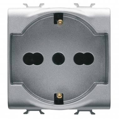PRESA 2M 2P+T 16A BIV. ST. ITA/TED T. - GEWISS GW14204 product photo Photo 02 3XL