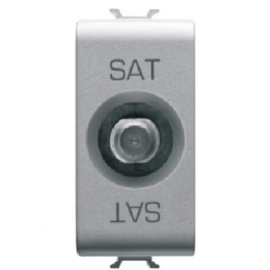 PRESA TV/SAT 1M DIRETTA CONNETTORE F-FEMMINA TITANIO - GEWISS GW14371 product photo Photo 01 3XL