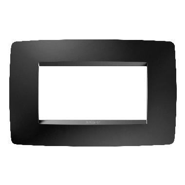PLACCA ONE 4P NERO SATINATO - GEWISS GW16104VN - GEWISS GW16104VN - GEWISS GW16104VN product photo Photo 01 3XL