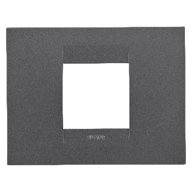 Placca geo - in tecnopolimero verniciato - 2 posti - nero satinato - chorus - GEWISS GW16402VN product photo Photo 01 3XL