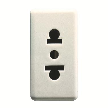 PRESA 2P+T 10/15A ST.EUROAMERICANO SY/WT - GEWISS GW20212 - GEWISS GW20212 - GEWISS GW20212 product photo Photo 01 3XL
