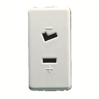 PRESA 2P 6A 24V (SELV) POLARIZZATA SY/WT - GEWISS GW20234 - GEWISS GW20234 product photo Photo 01 3XL