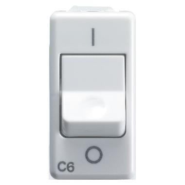 INTERRUT.AUT.MAGN.1P+N C6 3KA 230V SY/WT - GEWISS GW20434 product photo Photo 01 3XL