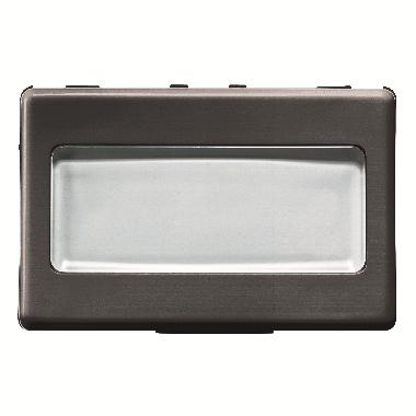 PULSANTE CON TARGA P.NOME 3M ILLUM.SY/BK - GEWISS GW21024 product photo Photo 01 3XL