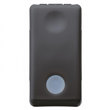INTERRUTTORE UNIPOLARE 250V AC - 16AX LUMINOSO 230V AC - 1 MODULO - SYSTEM BLACK - GEWISS GW21572 product photo Photo 02 3XL