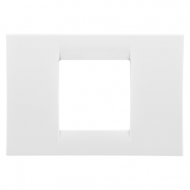 PLACCA VIRNA - IN TECNOPOLIMERO FINITURA LUCIDA - 2 POSTI - BIANCO NUVOLA - SYSTEM - GEWISS GW22102 product photo Photo 02 3XL