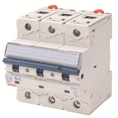 INTERRUTTORE MAGNETOTERMICO AD ALTE PRESTAZIONI - 3P CURVA C 100A 230V 10000A (EN60898) 20kA (EN6094 - GEWISS GW93338 product photo Photo 01 3XL