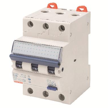 INTERRUTTORE MAGNETOTERMICO DIFFERENZIALE COMPATTO - 3P CURVA C 20A 230V 6000A (EN61009-1) 10kA (EN6 - GEWISS GW94148 product photo Photo 01 3XL