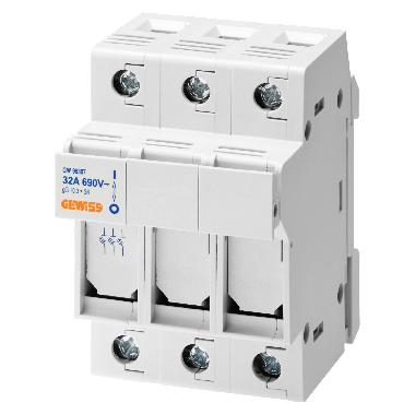PORTAFUS.SEZ.3P 10,3X38 690V AC 32A - GEWISS GW96307 - GEWISS GW96307 - GEWISS GW96307 product photo Photo 01 3XL