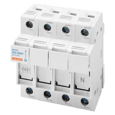 PORTAFUS.SEZ.3P+N 8,5X31,5 400V AC 20A - GEWISS GW96311 - GEWISS GW96311 - GEWISS GW96311 product photo Photo 01 3XL
