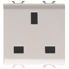 PRESA 2M 2P+T 13A ST.INGLESE BIANCO - GEWISS GW10296 - GEWISS GW10296 - GEWISS GW10296 product photo