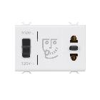 PRESA PER RASOIO+TRASF.ISOL.3M BIANCO - GEWISS GW10331 - GEWISS GW10331 - GEWISS GW10331 product photo