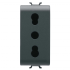 PRESA 1M 2P+T 16A BIV.P17-11 ST.ITA.NERO - GEWISS GW12203 product photo