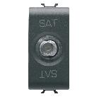 PRESA TV/SAT 1M PASS.5DB C.F-FEMM.NERO - GEWISS GW12372 - GEWISS GW12372 - GEWISS GW12372 product photo