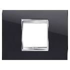 PLACCA LUX 2P NERO TONER - GEWISS GW16202TN - GEWISS GW16202TN - GEWISS GW16202TN product photo