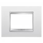 PLACCA LUX 3P BIANCO LATTE - GEWISS GW16203TB product photo