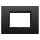 PLACCA LUX 3P METAL NERO SATINATO MONOCH - GEWISS GW16203XM - GEWISS GW16203XM product photo