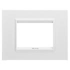 PLACCA LUX 3P METAL BIANCO SATIN.MONOCHR - GEWISS GW16203XW - GEWISS GW16203XW product photo