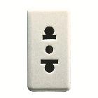 PRESA 2P+T 10/15A ST.EUROAMERICANO SY/WT - GEWISS GW20212 - GEWISS GW20212 - GEWISS GW20212 product photo