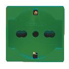 PRESA 2P+T 16A BIV.ST.ITALIANO/TED.VERDE - GEWISS GW20282 - GEWISS GW20282 - GEWISS GW20282 product photo
