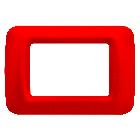 PLACCA 3 POS.ROSSO GERANIO TOP SYSTEM - GEWISS GW22523 - GEWISS GW22523 product photo
