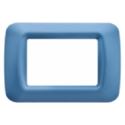 PLACCA 3 POSTI AZZURRO CIELO TOP SYSTEM - GEWISS GW22563 product photo