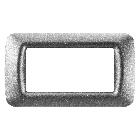 PLACCA 4 POS.TITANIO METALL.TOP SYSTEM - GEWISS GW22604 - GEWISS GW22604 product photo