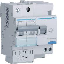 DIFF MAGN 2P 30MA 40A 4.5KA C 4M - HAGER ADC226H product photo