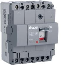 INTERRUTTORE AUTOMATICO X160 4P 18KA 100A SGANC TM - HAGER HDA101L - HAGER HDA101L product photo