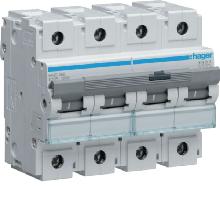 INTERRUTTORE AUTOMATICO 4P 125A 15KA C 6M - HAGER HMC499 product photo