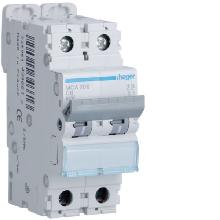 INTERRUTTORE AUTOMATICO 2P 6A 6 KA C 2M - HAGER MCA206 product photo