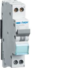 INTERRUTTORE AUTOMATICO 1P+N 25A 6 KA C 1M - HAGER MLN525A product photo