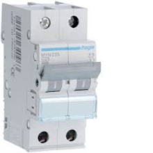 INTERRUTTORE MAGNETOTERMICO 2P 20A C 4.5KA 2M - HAGER MYN220 product photo