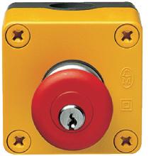 PULSANTE ARRESTO EMERG. CHIAVE IP65 - HAGER MZ531N - HAGER MZ531N product photo