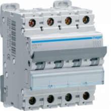 INTERRUTTORE MAGNETOTERMICO 4P 16A C 25KA 4M - HAGER NRN416 product photo