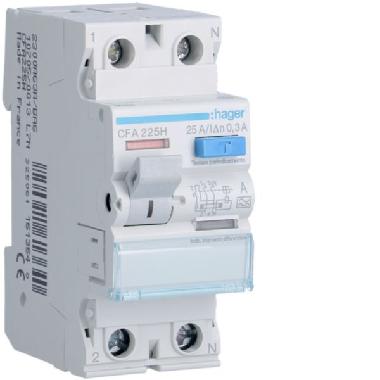 INTERRUTTORE DIFFERENZIALE ACC. 2P 300MA 25A A 2M - HAGER CFA225H product photo Photo 01 3XL