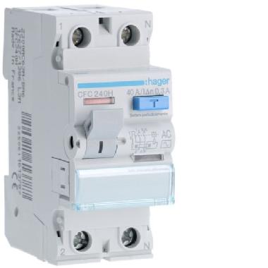 INT DIFF PURO 2P 300 MA 40A 2M - HAGER CFC240H - HAGER CFC240H - HAGER CFC240H product photo Photo 01 3XL